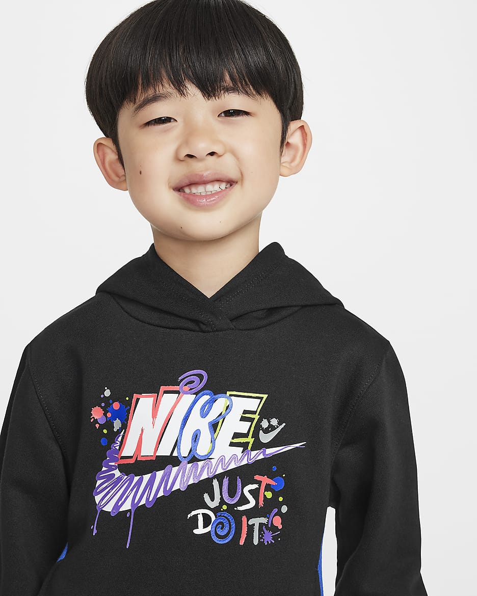 Sudadera con gorro de French Terry infantil Nike Sportswear "Express Yourself" - Negro