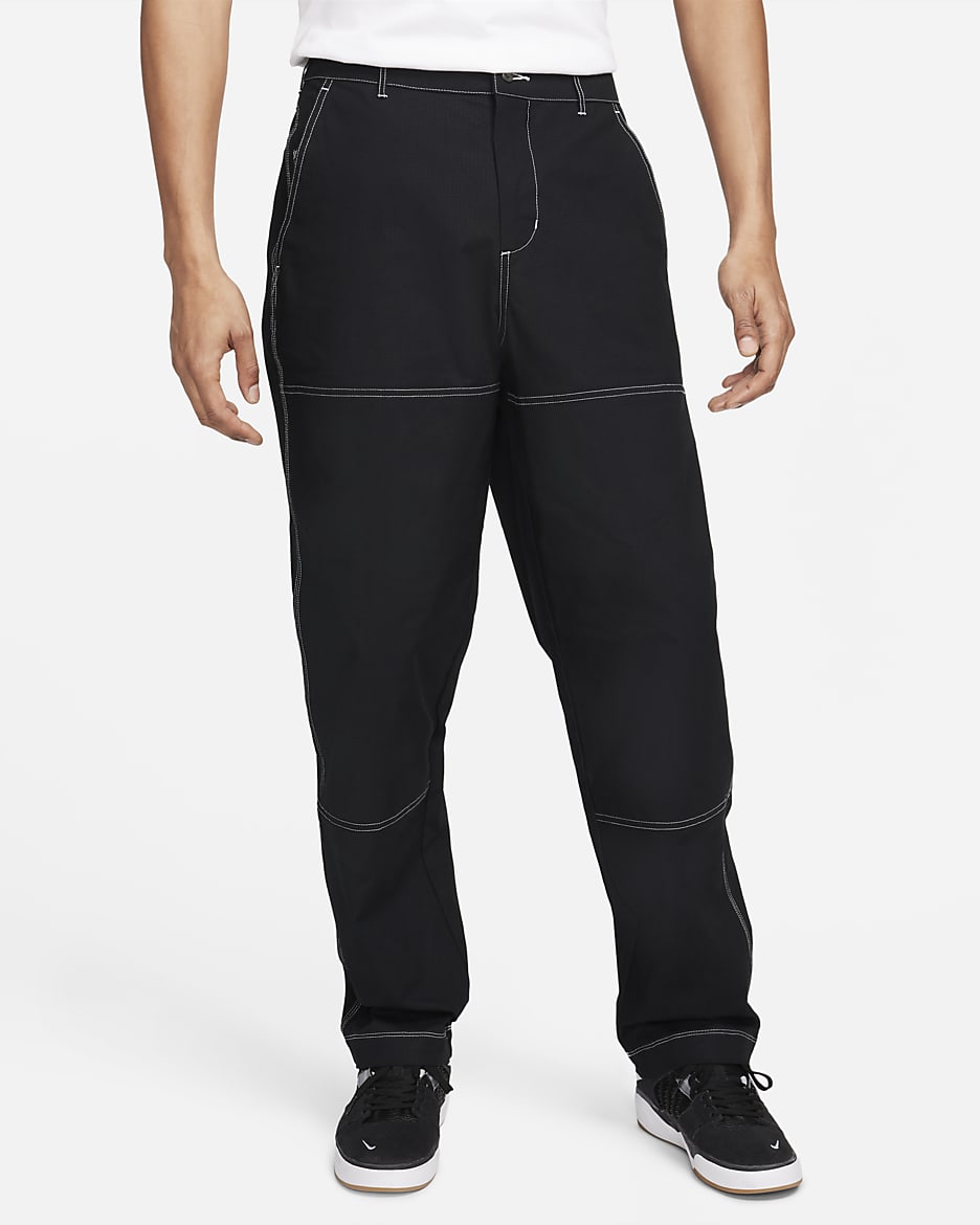 Nike SB Herren-Skateboardhose mit doppeltem Knie - Schwarz