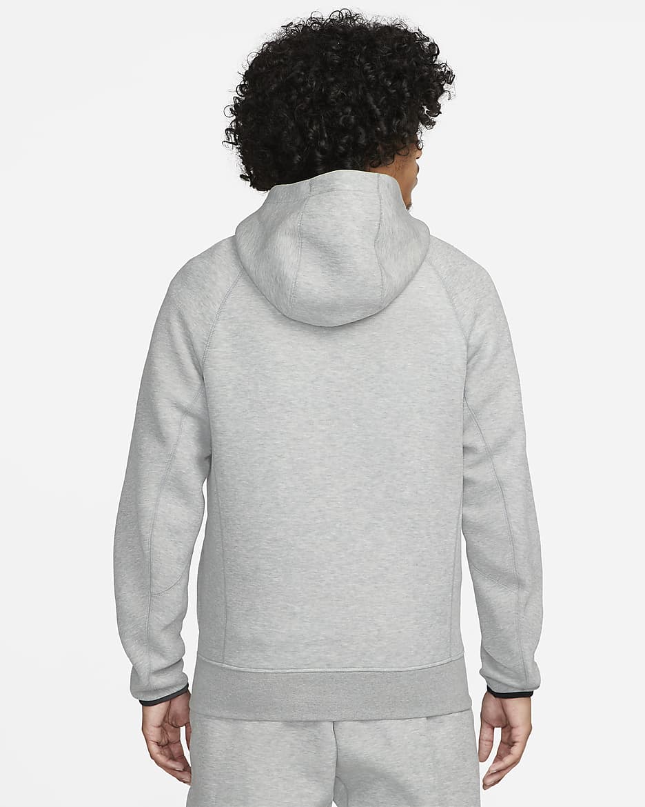 Nike Sportswear Tech Fleece Hoodie voor heren - Dark Grey Heather/Zwart