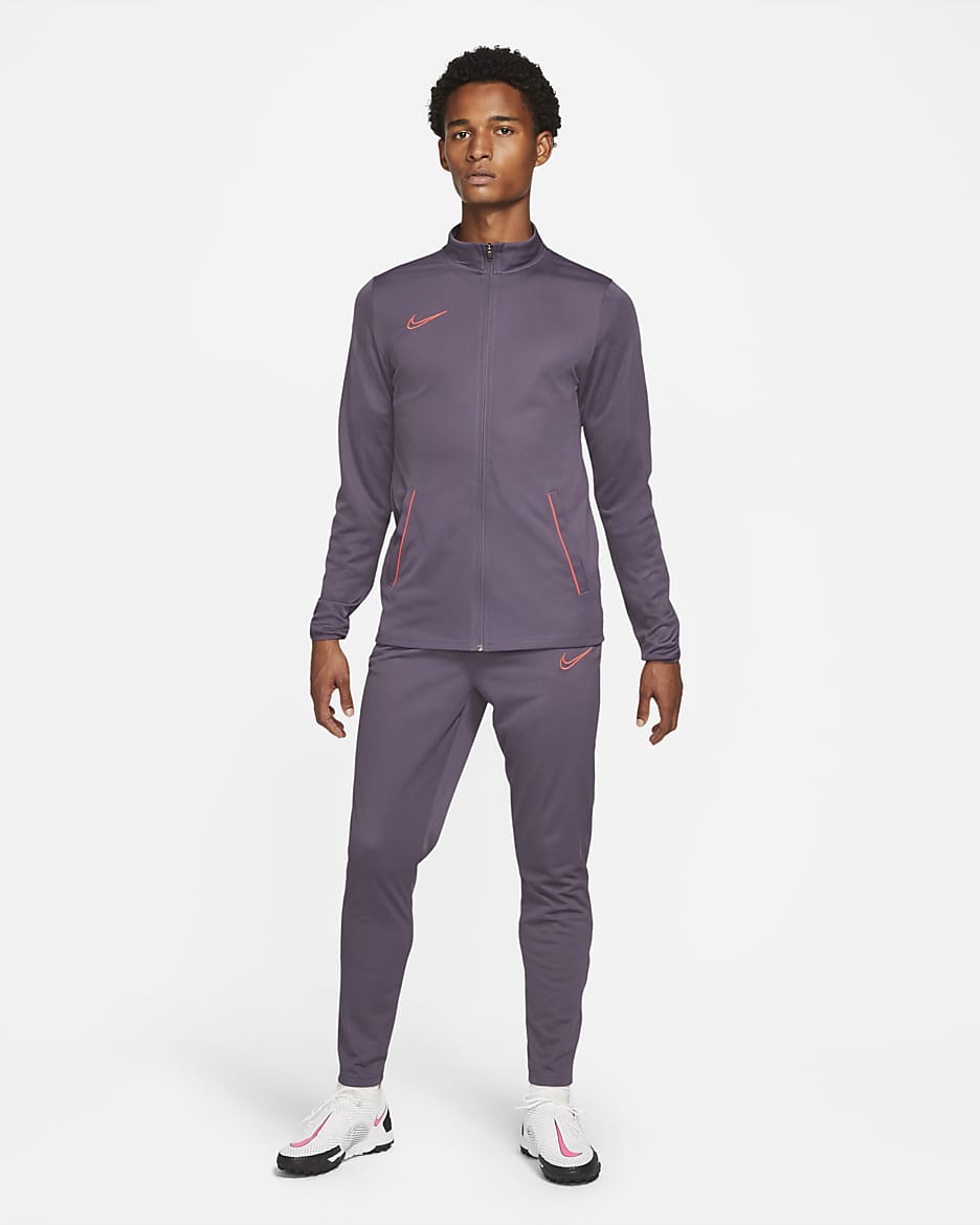 Nike Dri-FIT Academy Men's Knit Football Tracksuit - Dark Raisin/Siren Red/Siren Red
