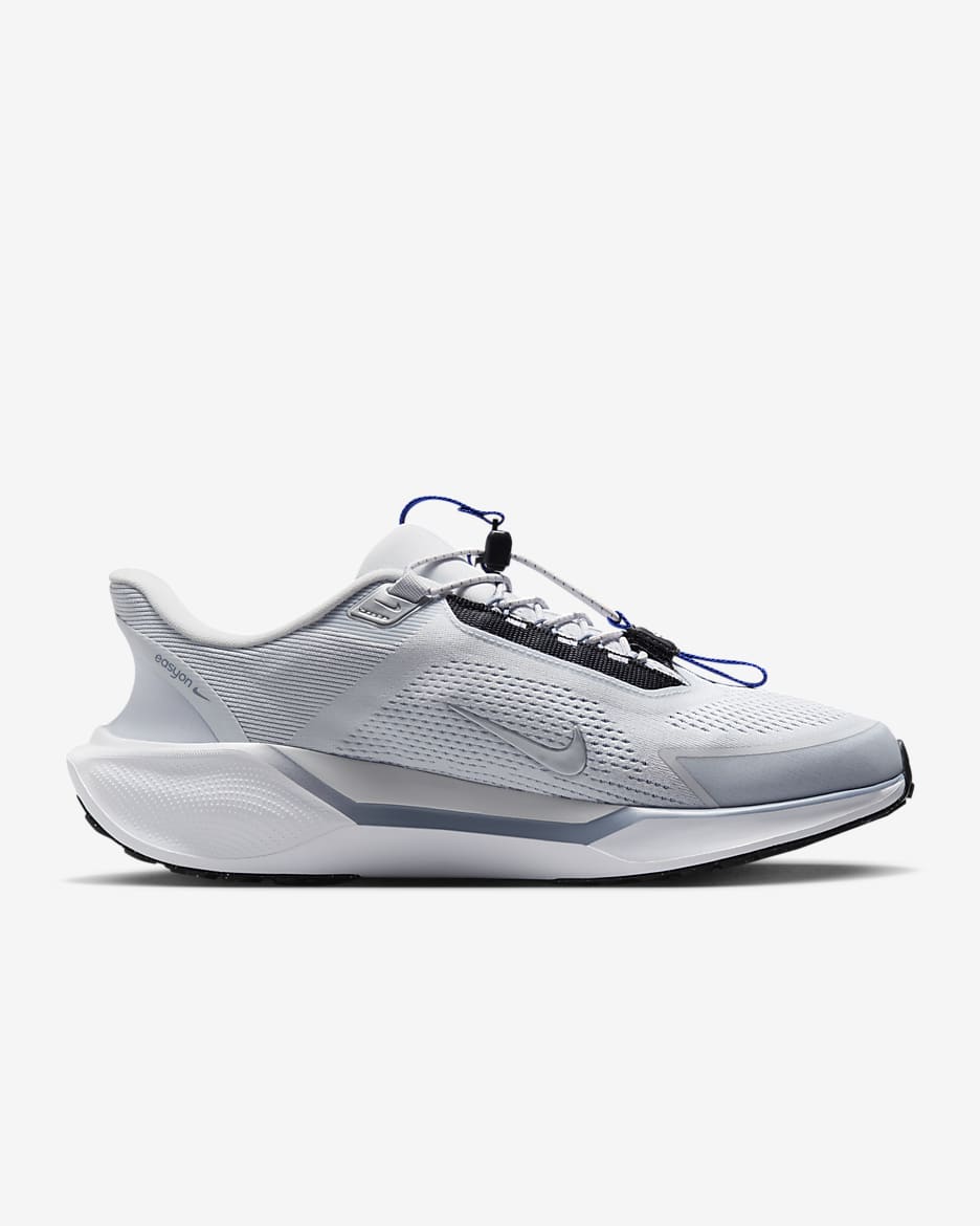 Nike Pegasus EasyOn Men's Road Running Shoes - Pure Platinum/Ashen Slate/Racer Blue/Metallic Silver