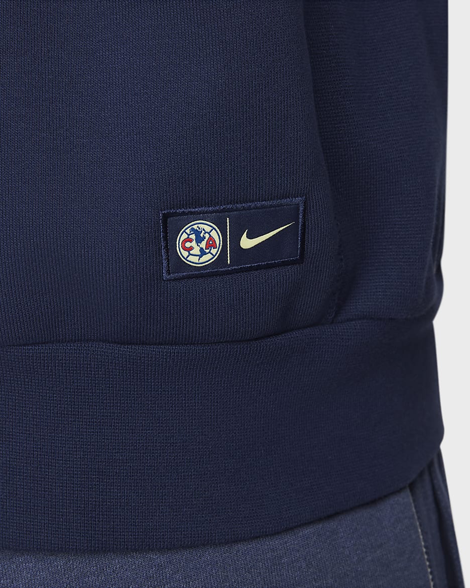 Club América Standard Issue Men's Nike Dri-FIT Soccer Full-Zip Hoodie - Midnight Navy/Habanero Red