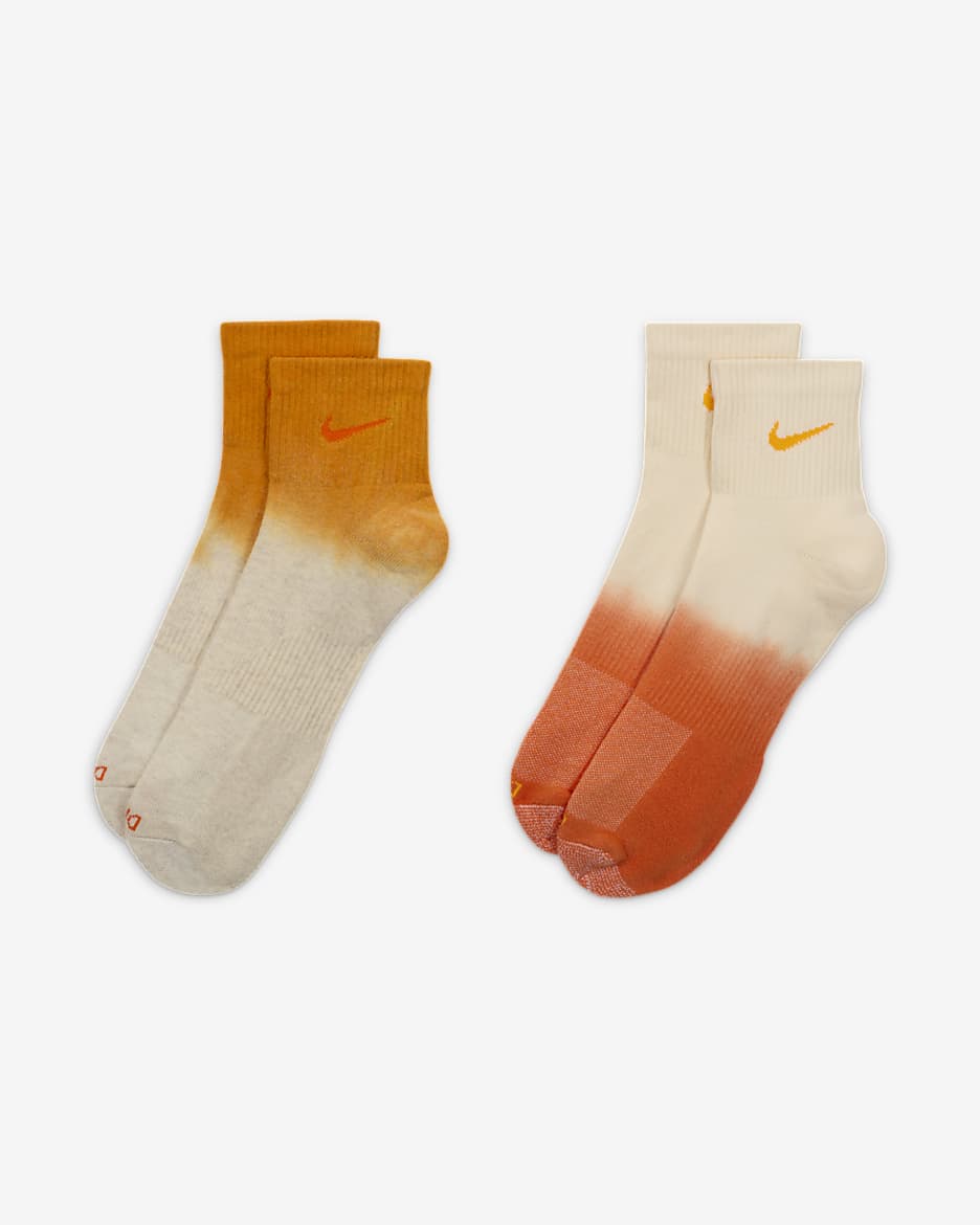 Nike Everyday Plus Yastıklamalı Bilek Çorapları (2 Çift) - Multi-Color