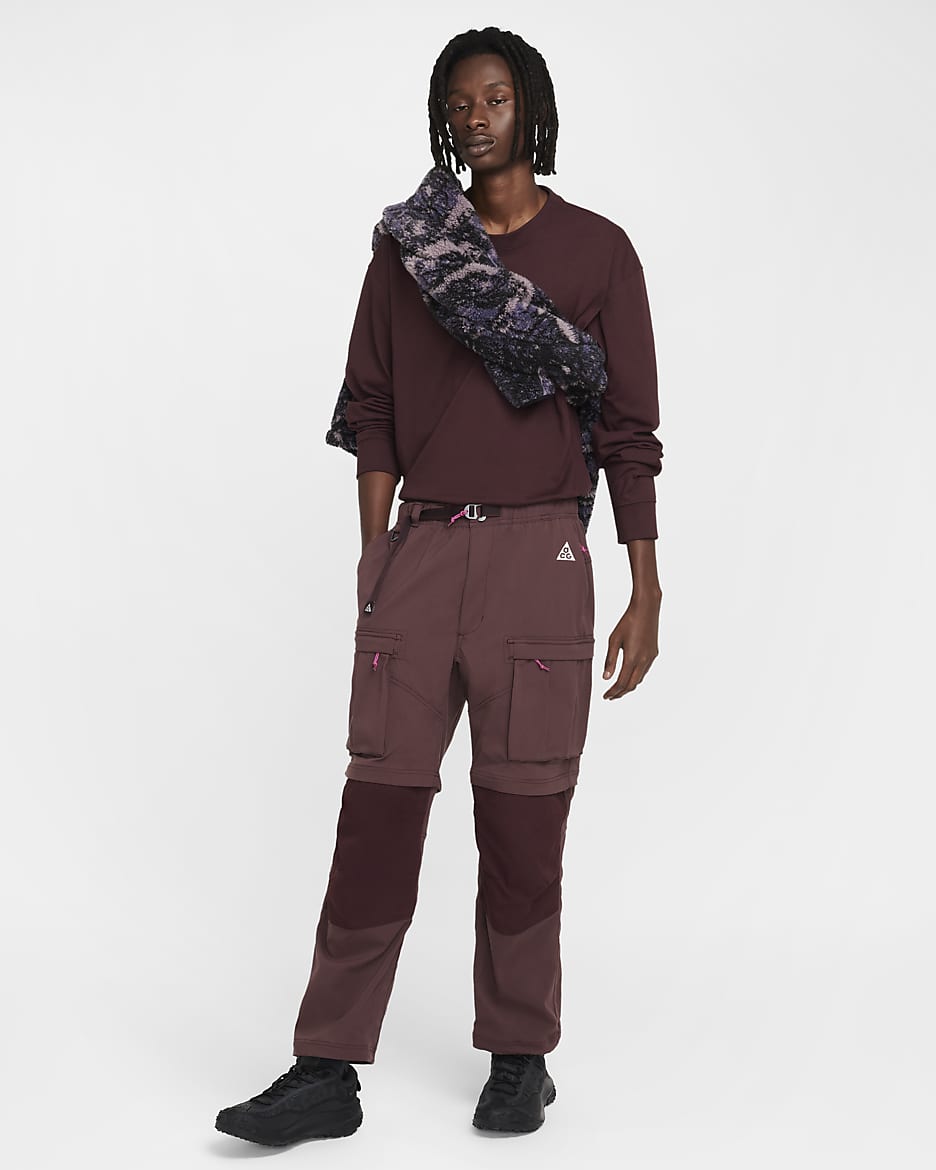 Pantaloni cargo Nike ACG "Smith Summit" - Uomo - Burgundy Crush/Nero/Laser Fuchsia/Summit White