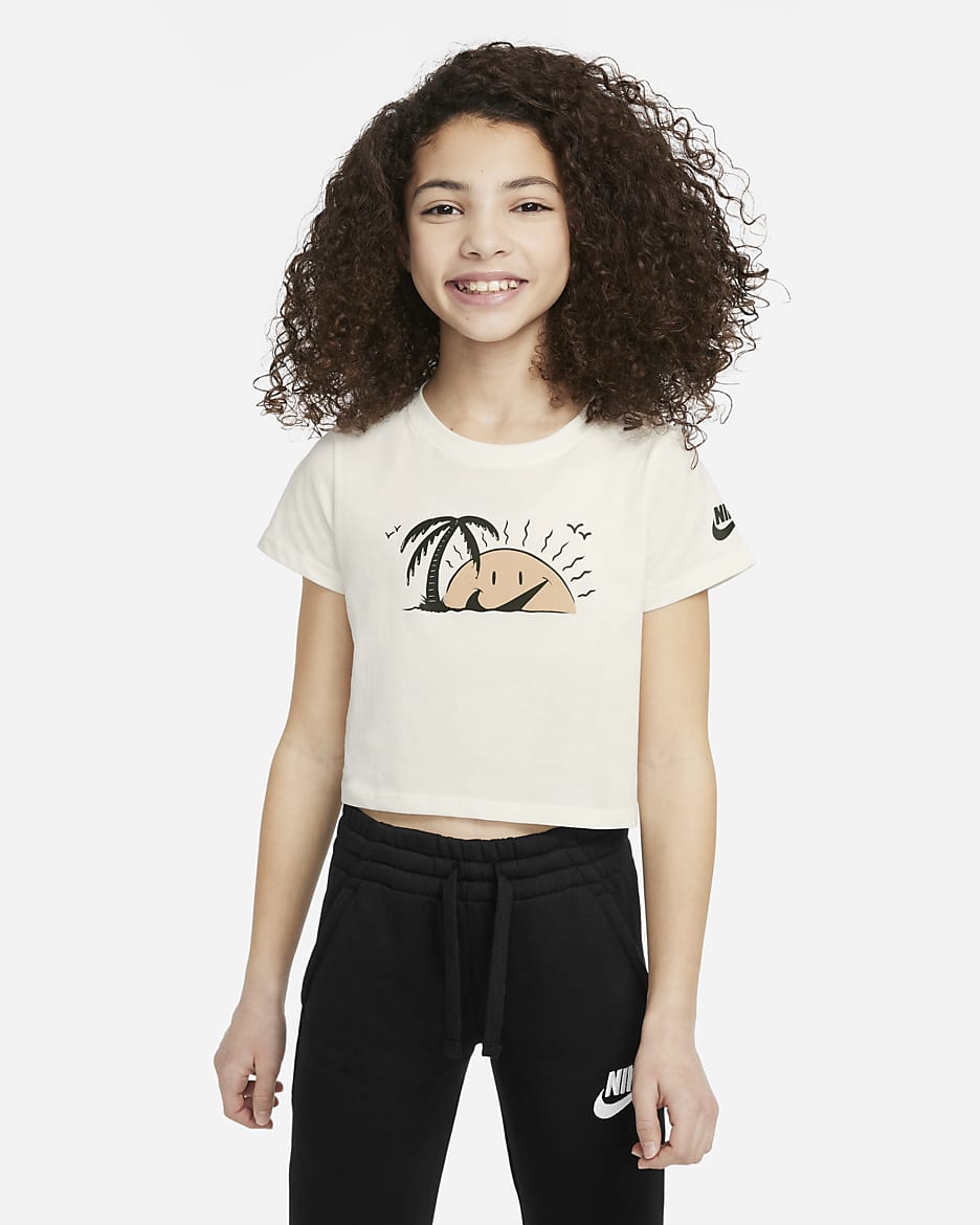 เสื้อยืดเด็กโต (หญิง) Nike Sportswear - Sail