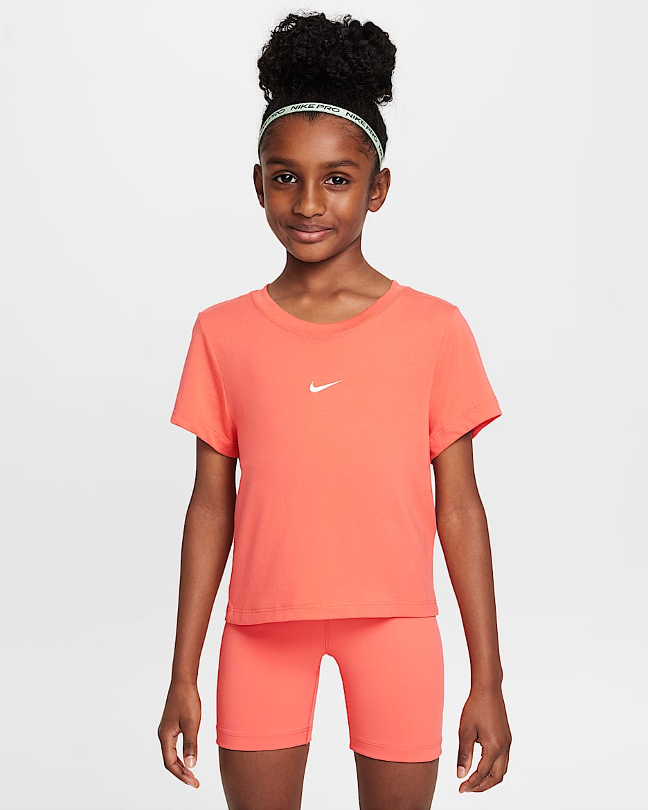 Nike Sportswear Older Kids' (Girls') Cropped T-Shirt - Magic Ember