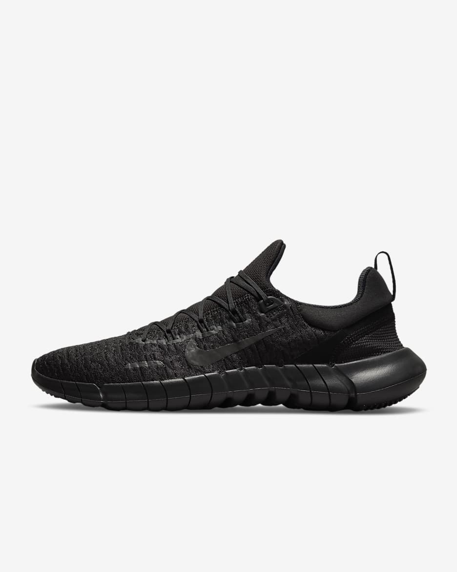 Nike Free Run 5.0 Men's Road Running Shoes - Black/Off Noir/Black