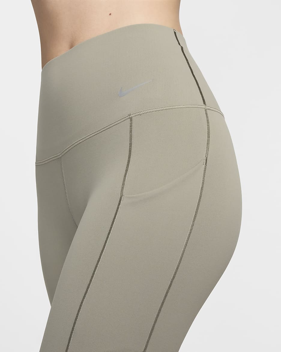 Nike Universa Women's Medium-Support High-Waisted Leggings with Pockets - Light Army/Black