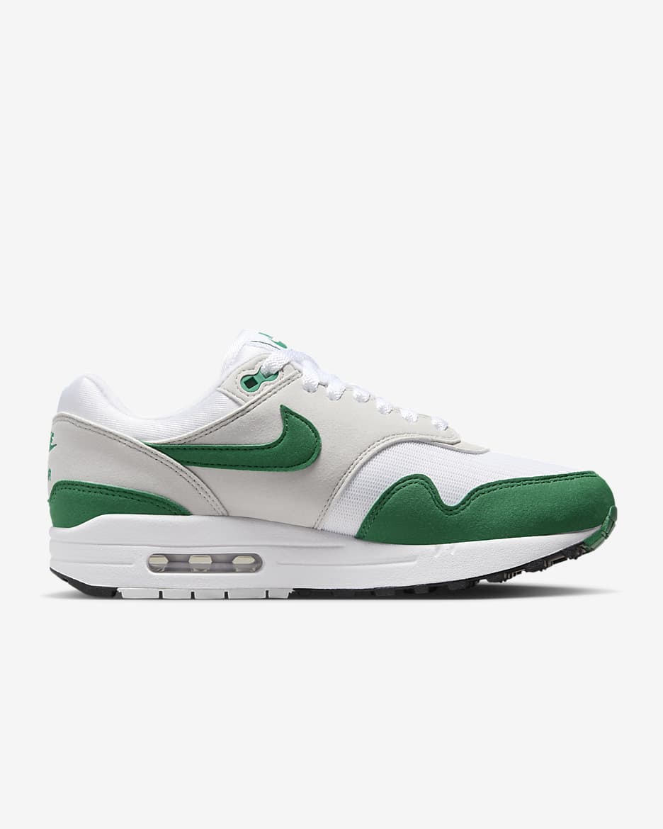 Nike Air Max 1 Women's Shoes - Neutral Grey/White/Black/Malachite