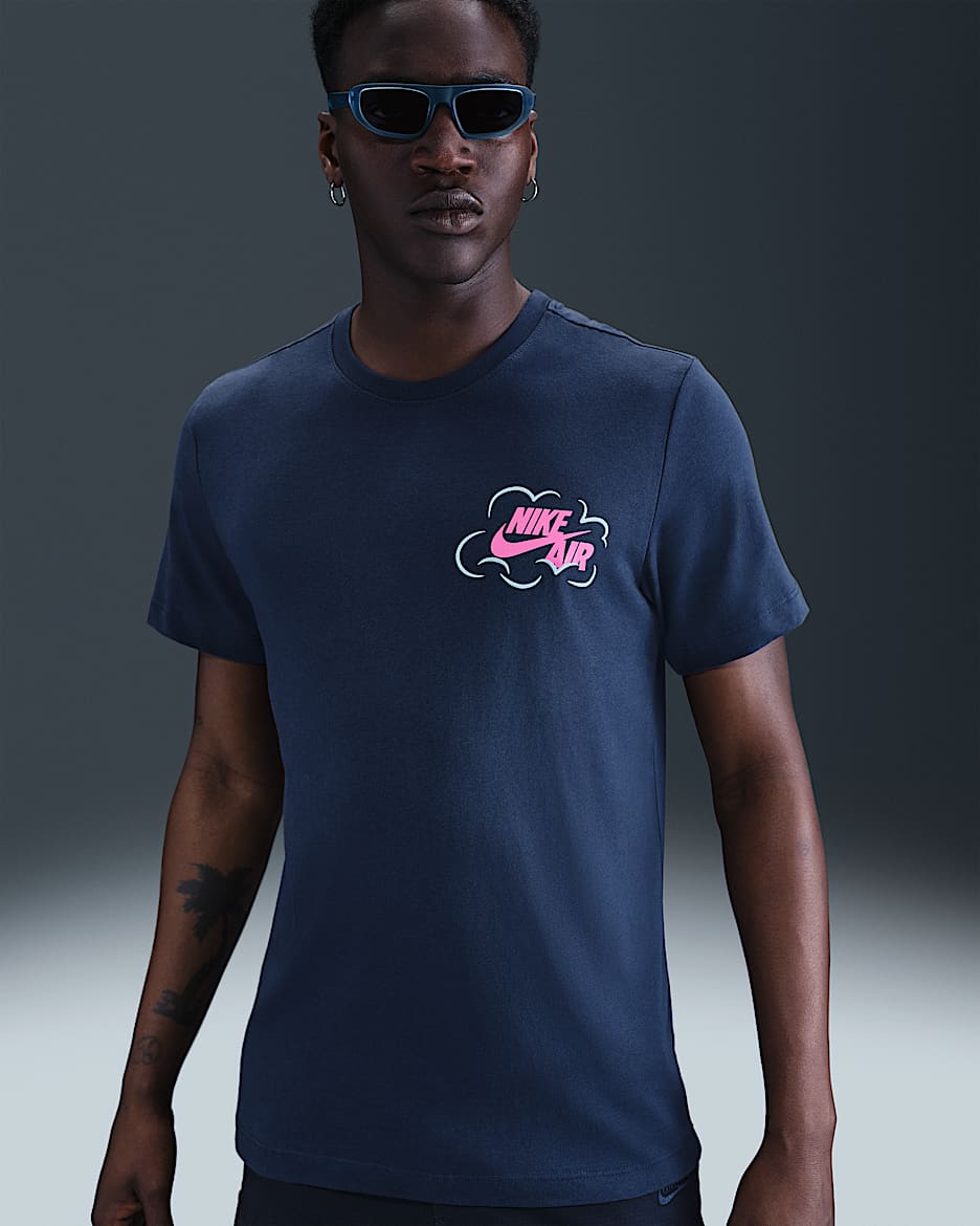 Nike Sportswear T-shirt voor heren - Midnight Navy/Playful Pink