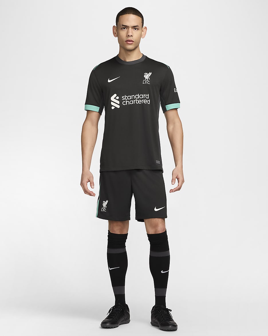 Liverpool F.C. 2024/25 Stadium Away Men's Nike Dri-FIT Football Replica Shorts - Night Forest/Anthracite/Washed Teal/Sail