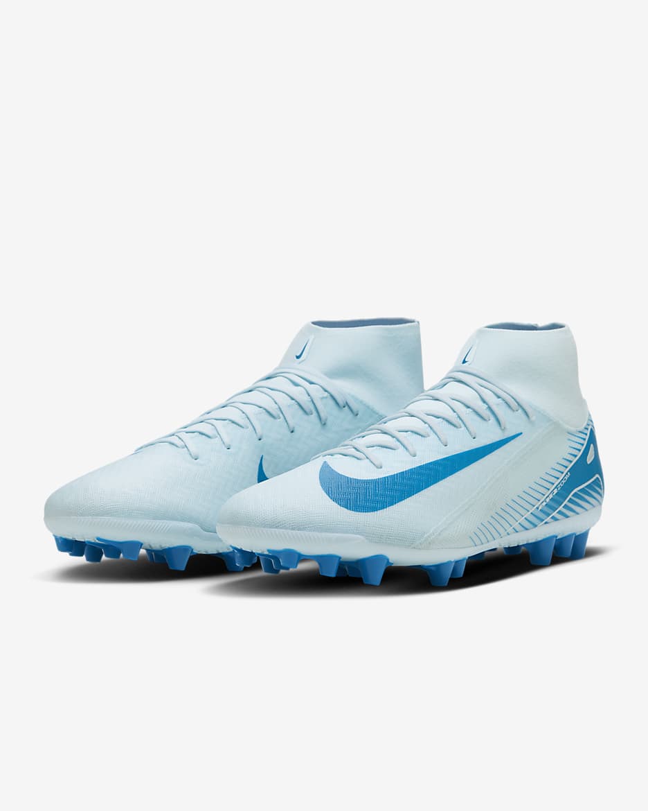 Nike Mercurial Superfly 10 Academy AG High-Top Soccer Cleats - Glacier Blue/Blue Orbit