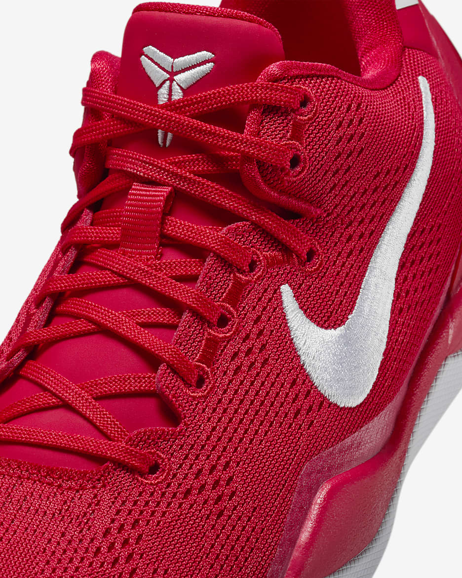 Calzado de básquetbol para niños grandes Kobe 8 - Rojo universitario/Rojo universitario/Blanco