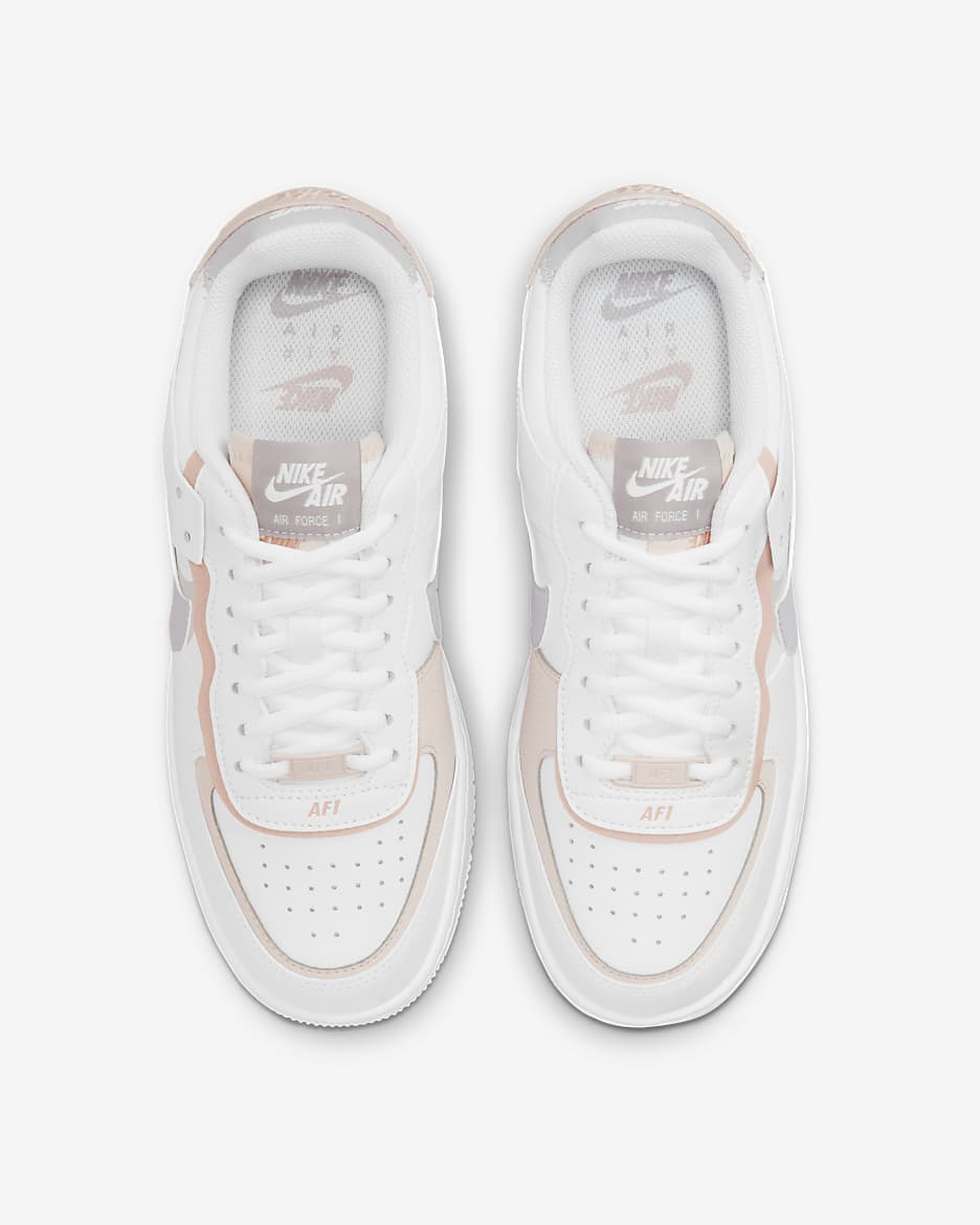 Chaussure Nike Air Force 1 Shadow pour Femme - Blanc/Pink Oxford/Rose Whisper/Amethyst Ash