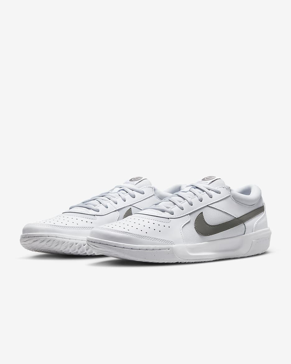 NikeCourt Air Zoom Lite 3 Women's Tennis Shoes - White/Football Grey/Flat Pewter