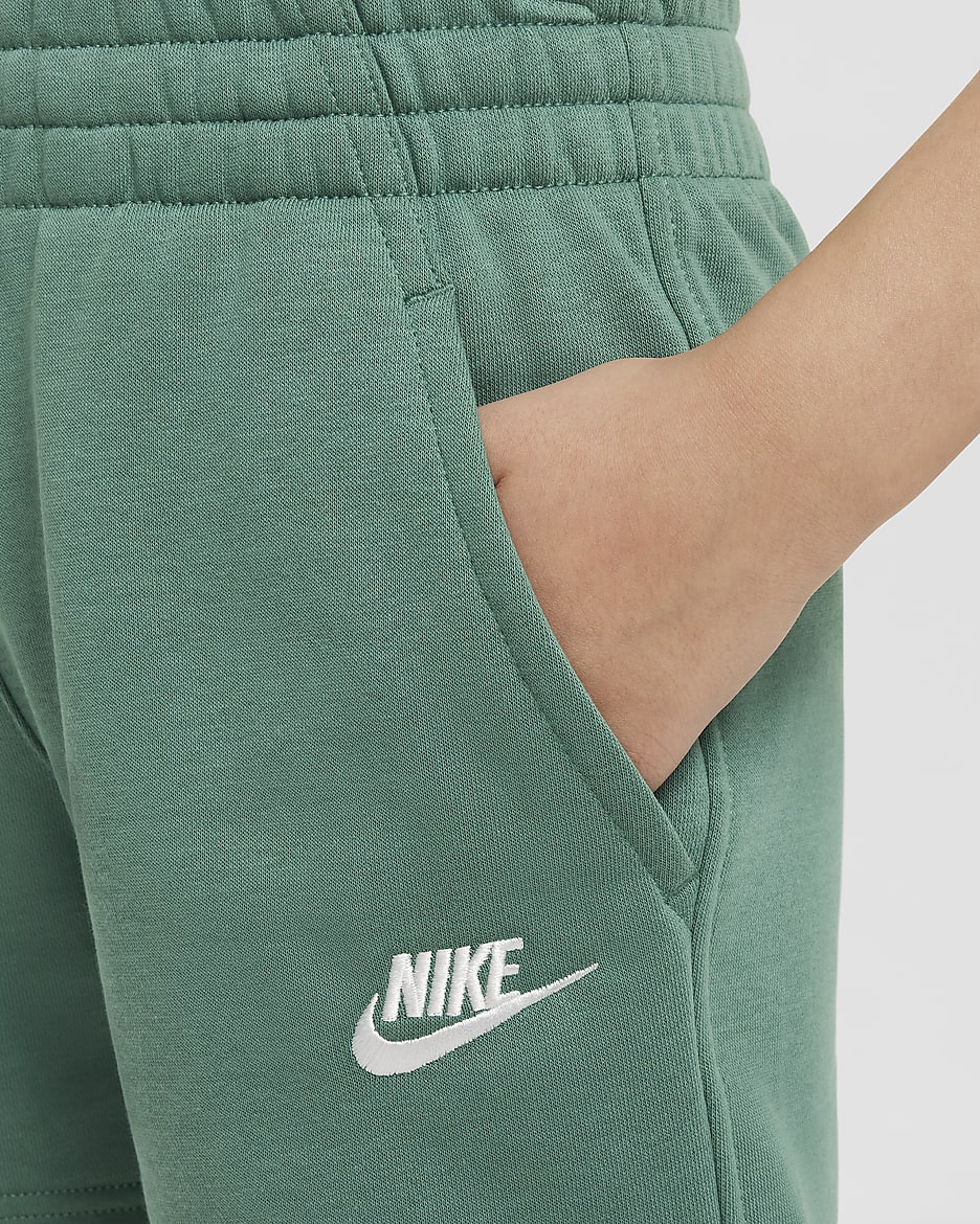 Nike Sportswear Club Fleece frottéshorts (13 cm) til store barn (jente) - Bicoastal/Bicoastal/Hvit