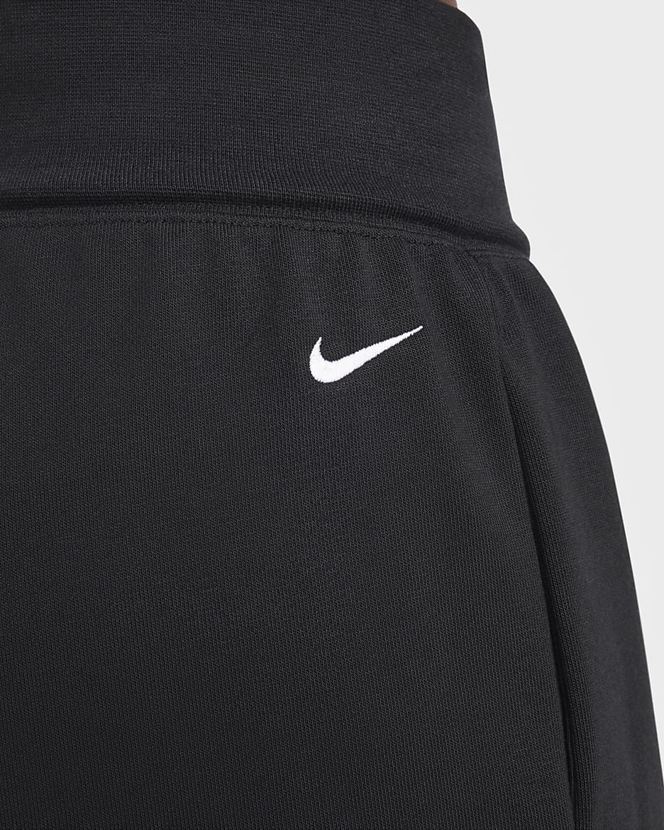 Nike Sportswear Breaking Oversize-French-Terry-Hose mit mittelhohem Bund (Damen) - Schwarz