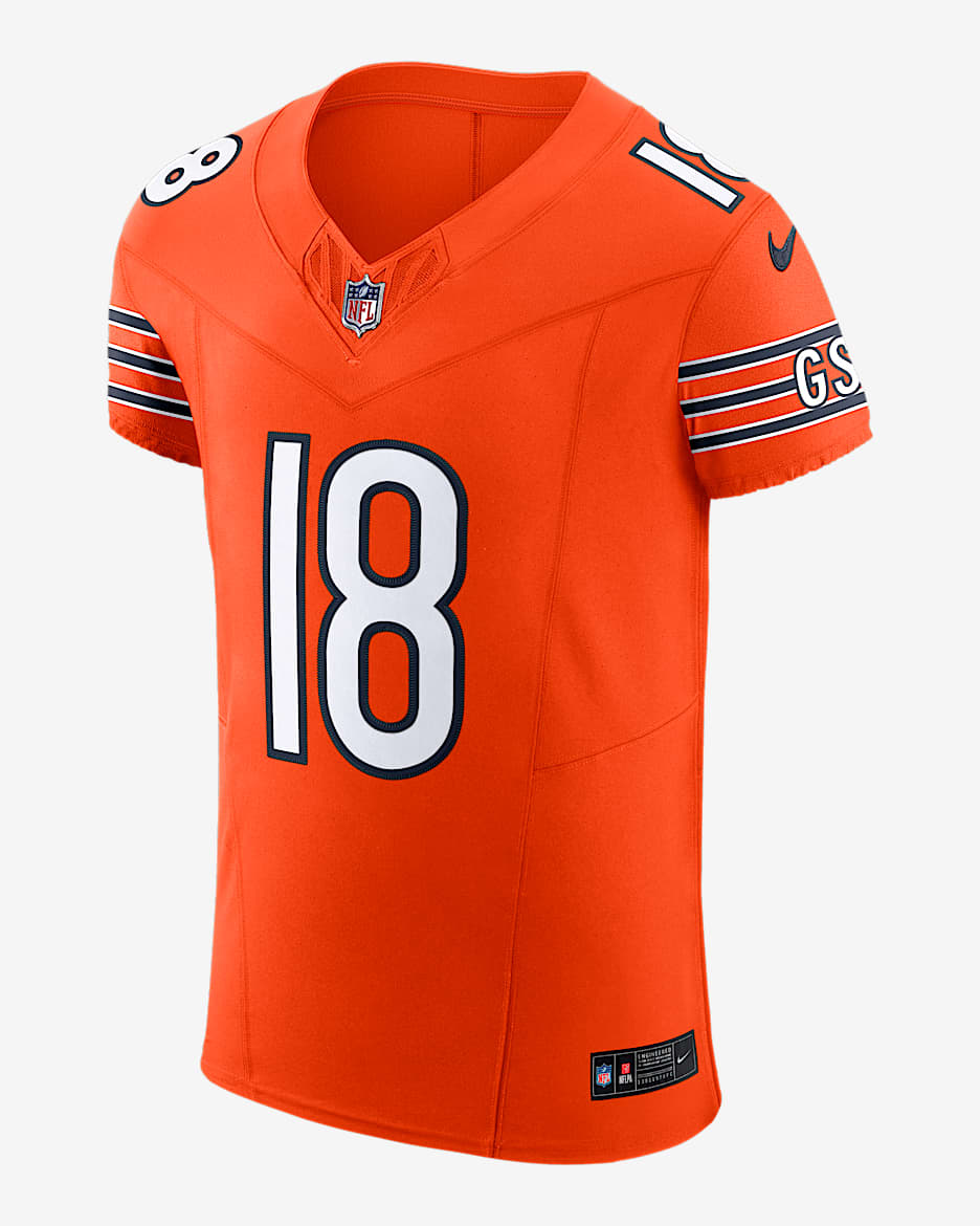 Caleb Williams Chicago Bears Men's Nike Dri-FIT NFL Elite Jersey - Orange