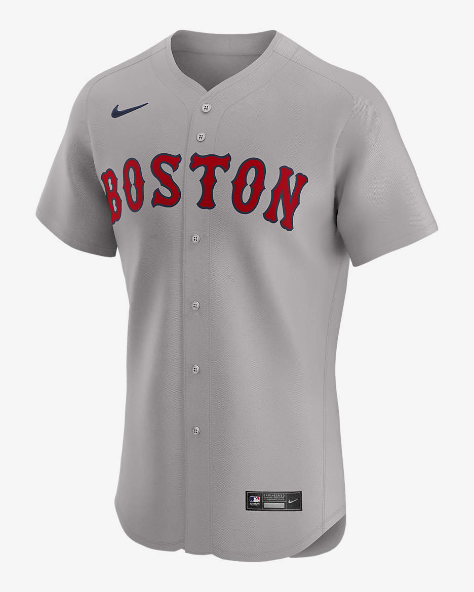 Jersey Nike Dri-FIT ADV de la MLB Elite para hombre Boston Red Sox - Gris