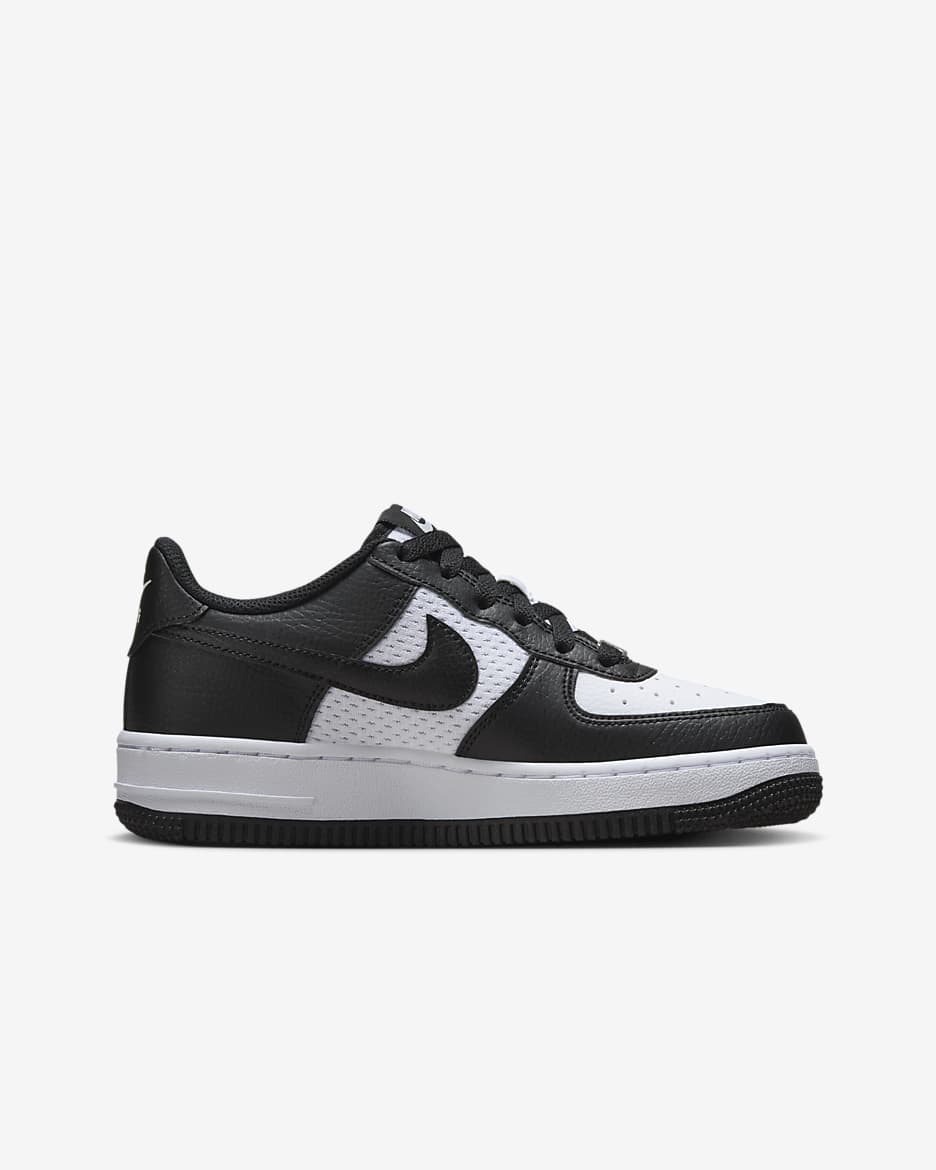 Tenis para niños grandes Nike Air Force 1 - Negro/Blanco/Negro