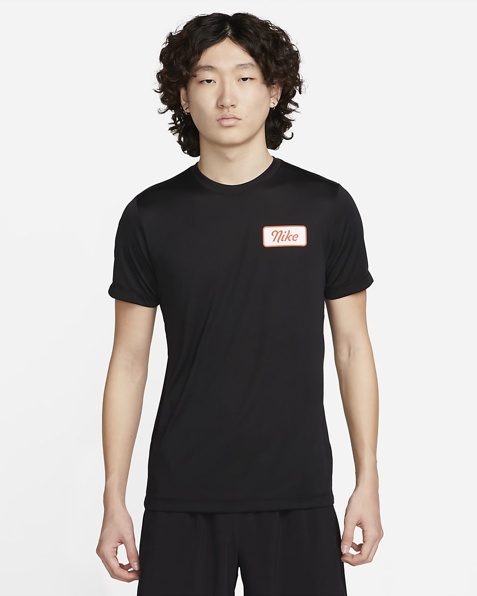 ナイキ Dri-FITメンズ フィットネス Tシャツ - ブラック