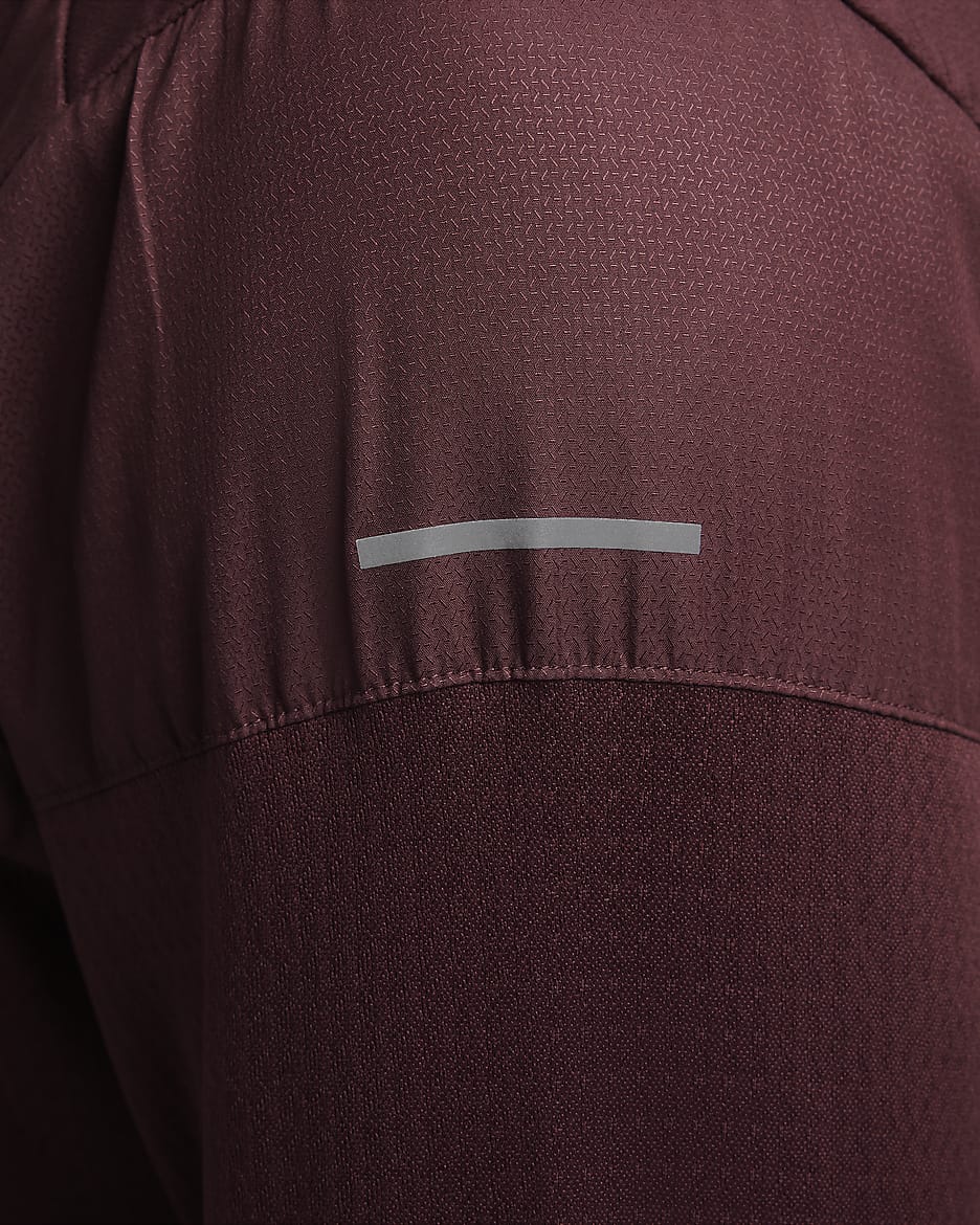 Maglia da running idrorepellente con zip a metà lunghezza Therma-FIT Nike Sphere – Uomo - Burgundy Crush