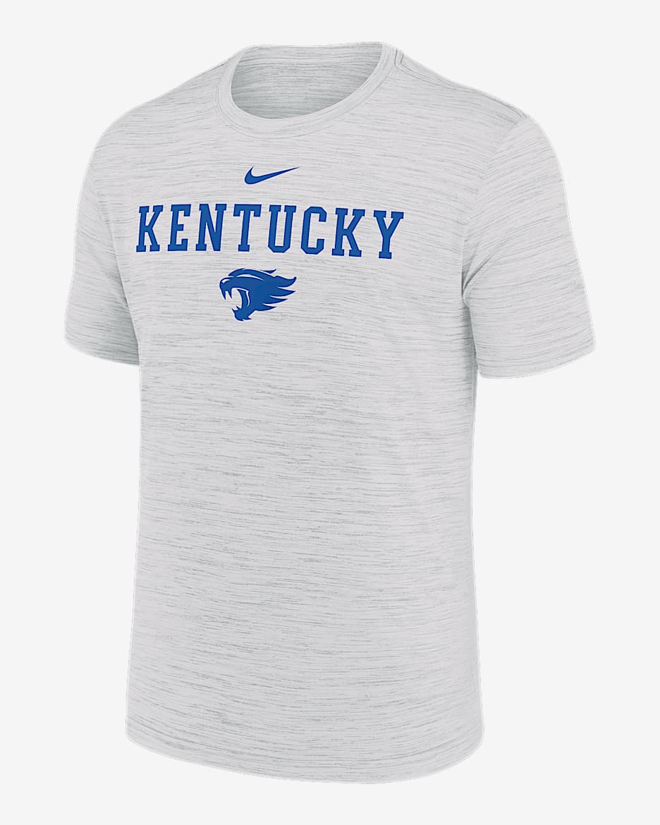 Playera universitaria Nike Dri-FIT para hombre Kentucky Sideline Velocity - Blanco