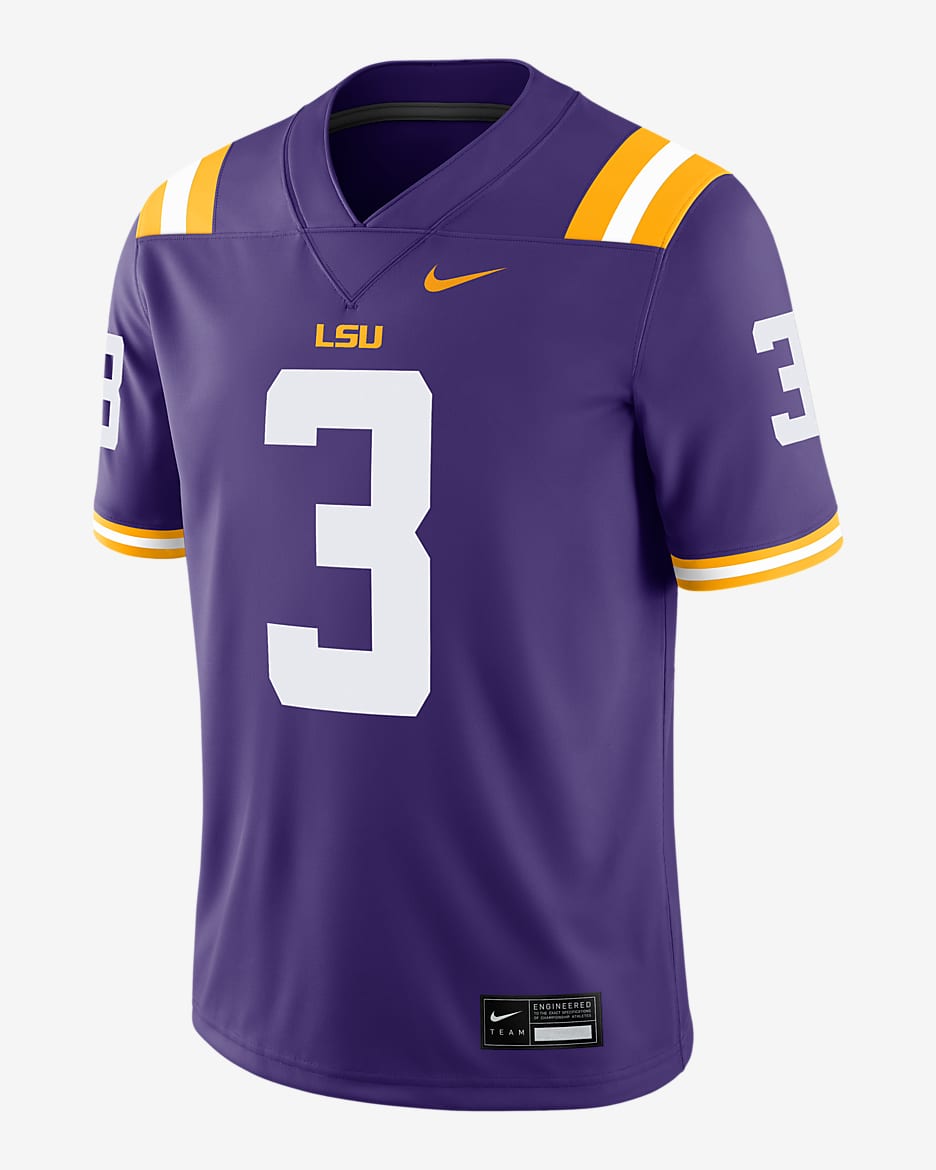 LSU Tigers Men's Nike Dri-FIT College Game Jersey - Purple