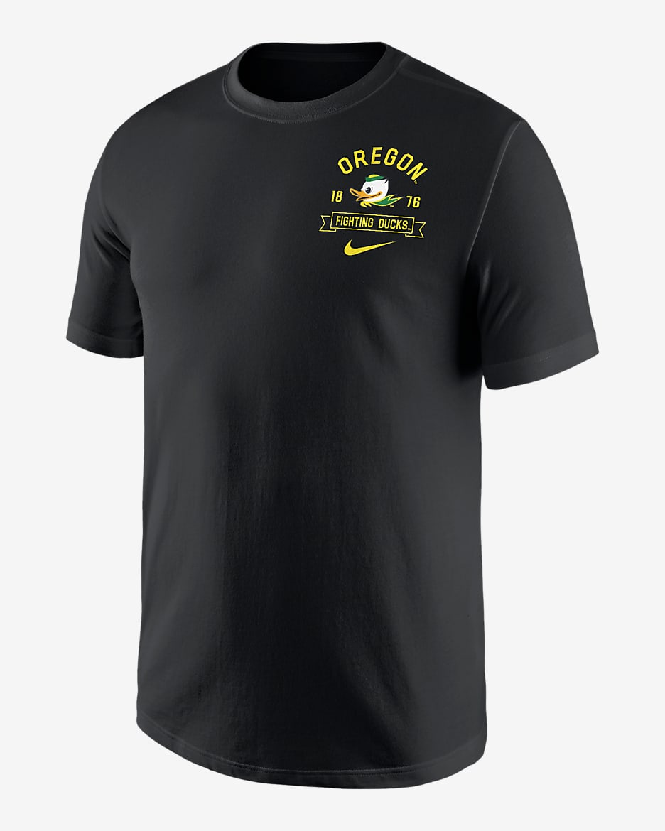 Playera universitaria Nike Max90 para hombre Oregon - Negro