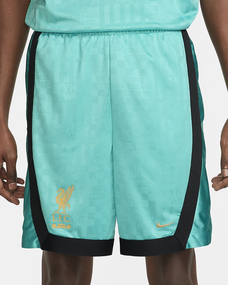 Short de basket Dri-FIT DNA 20 cm LeBron x Liverpool FC pour homme - Washed Teal/Truly Gold