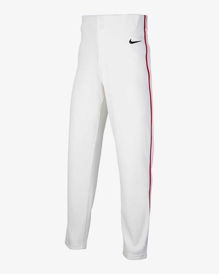 Pants de béisbol entubados para niños talla grande Nike Vapor Select 2 - Blanco/Rojo universitario/Negro