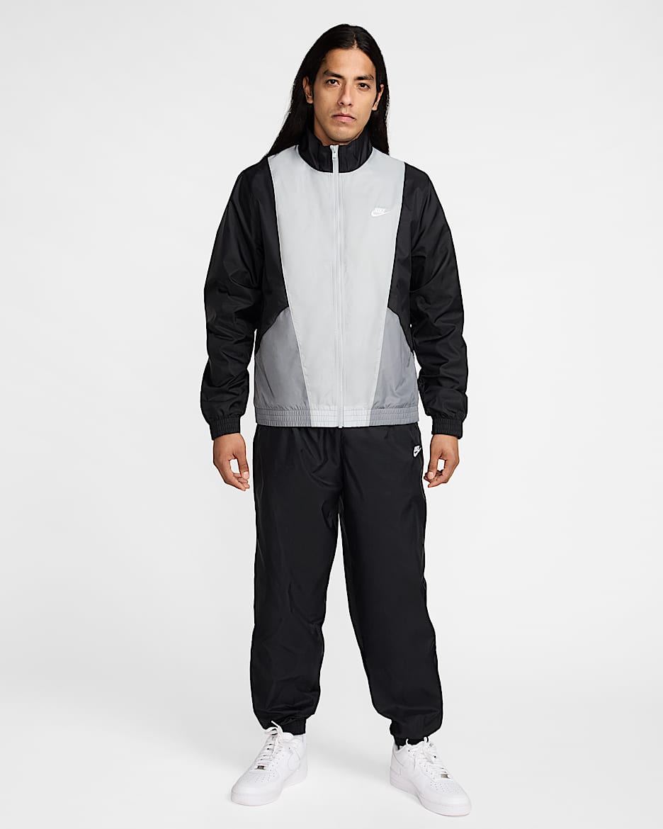 Conjunto deportivo tejido Nike Club para hombre - Negro/Gris humo/Gris humo claro/Blanco
