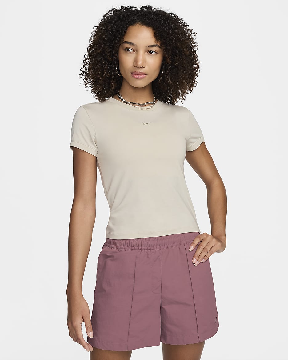 Nike Sportswear Chill Knit Women's T-Shirt - Light Orewood Brown/Light Orewood Brown/Light Orewood Brown