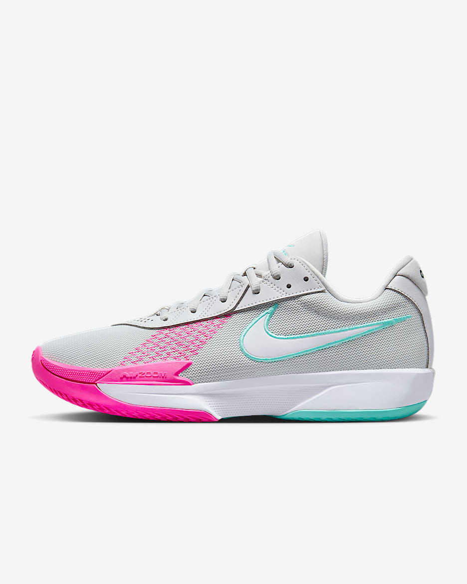 Nike G.T. Cut Academy Basketball Shoes - Photon Dust/Pink Blast/Dynamic Turquoise/White