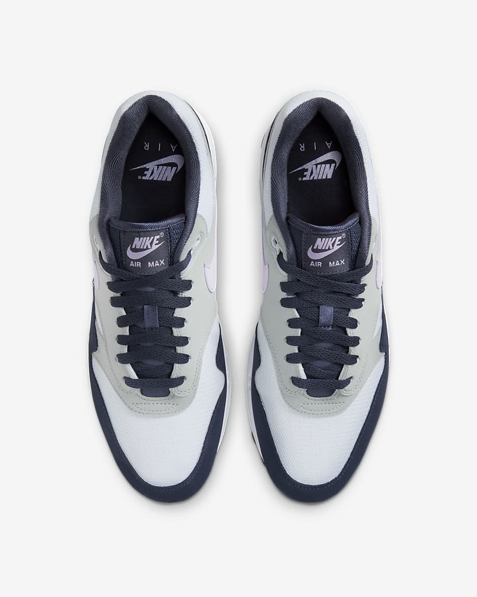 Nike Air Max 1 Men's Shoes - Football Grey/Thunder Blue/Light Pumice/Lilac Bloom