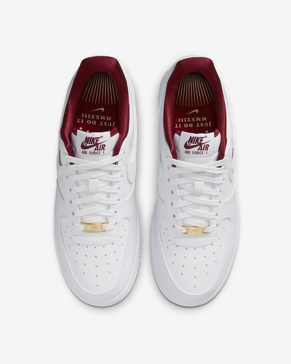 Nike Air Force 1 '07 SE Women's Shoes - White/Team Red/Metallic Gold Star/White