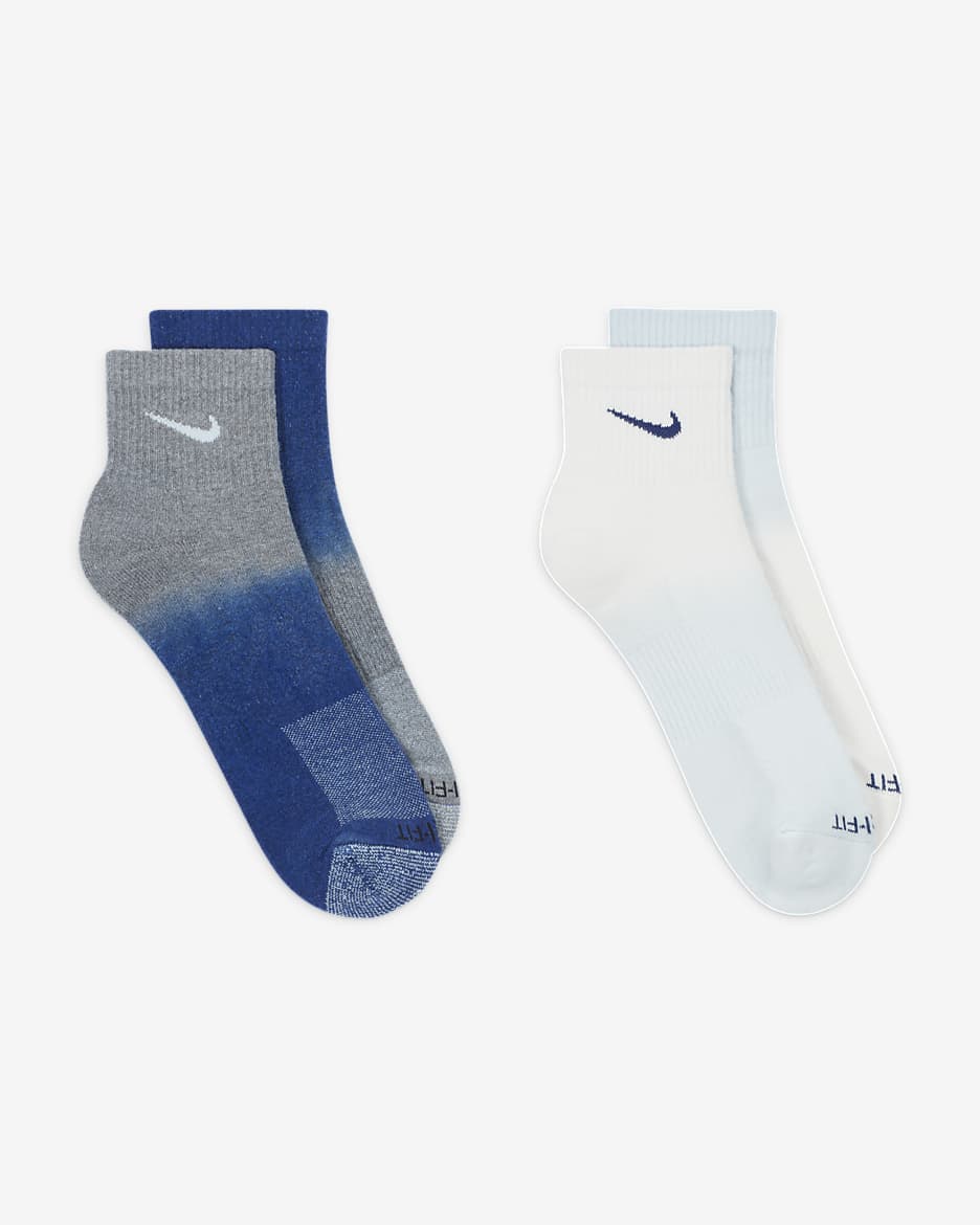 Nike Everyday Plus Cushioned Ankle Socks (2 Pairs) - Multi-Colour