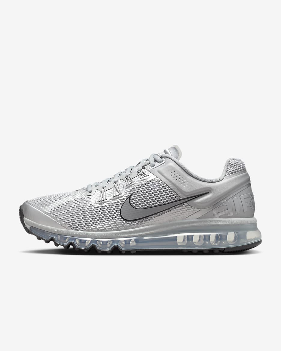 รองเท้าผู้ชาย Nike Air Max 2013 - Metallic Silver/ดำ/Flat Silver/Metallic Silver