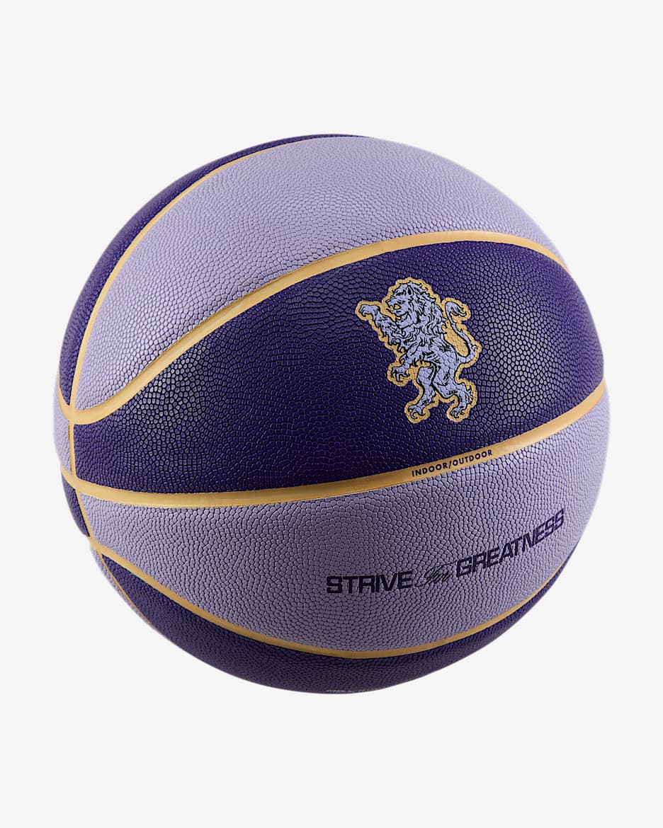 Ballon de basket LeBron All-Court 8P (dégonflé) - Hydrangeas/Celestial Gold/Celestial Gold/Field Purple