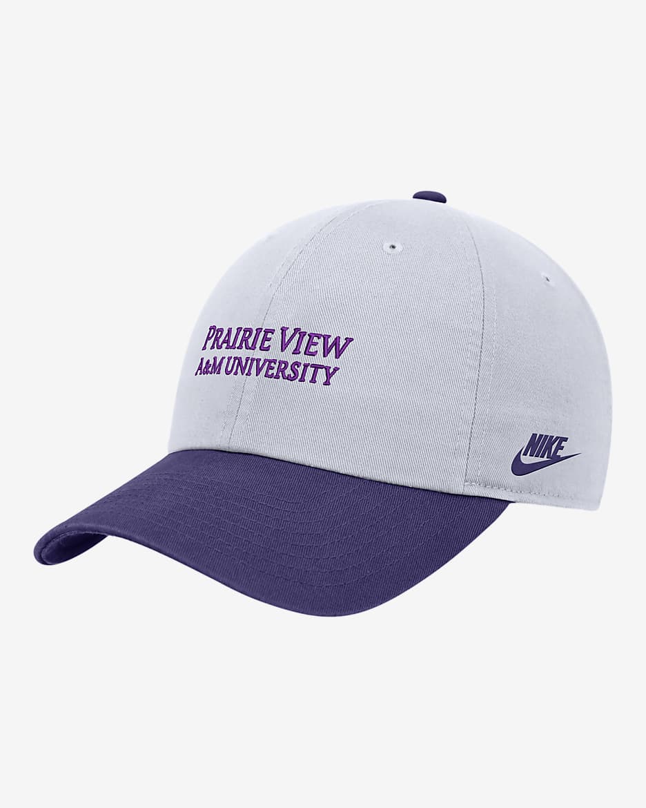 Prairie View A&M Nike College Adjustable Cap - White