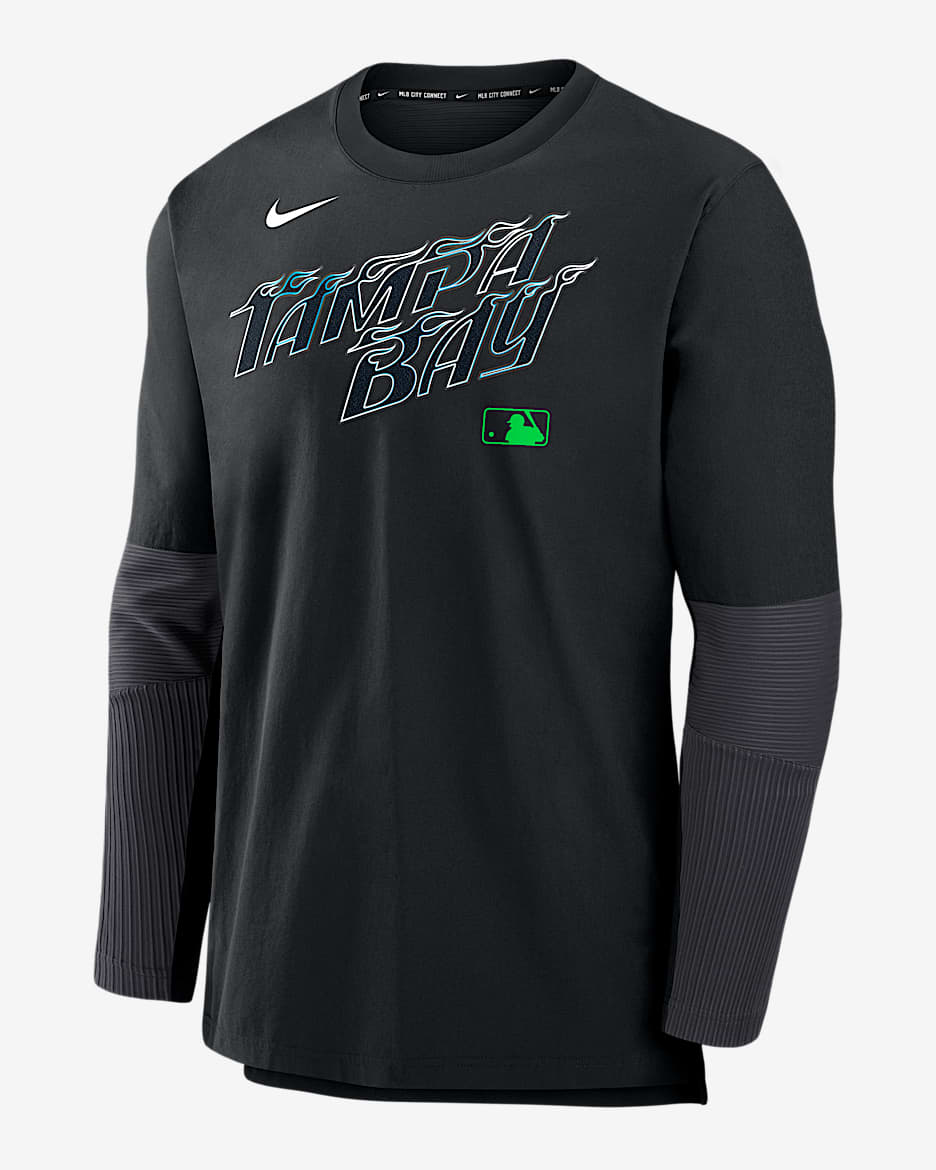 Tampa Bay Rays Authentic Collection City Connect Player Men's Nike Dri-FIT MLB Pullover Jacket - Black