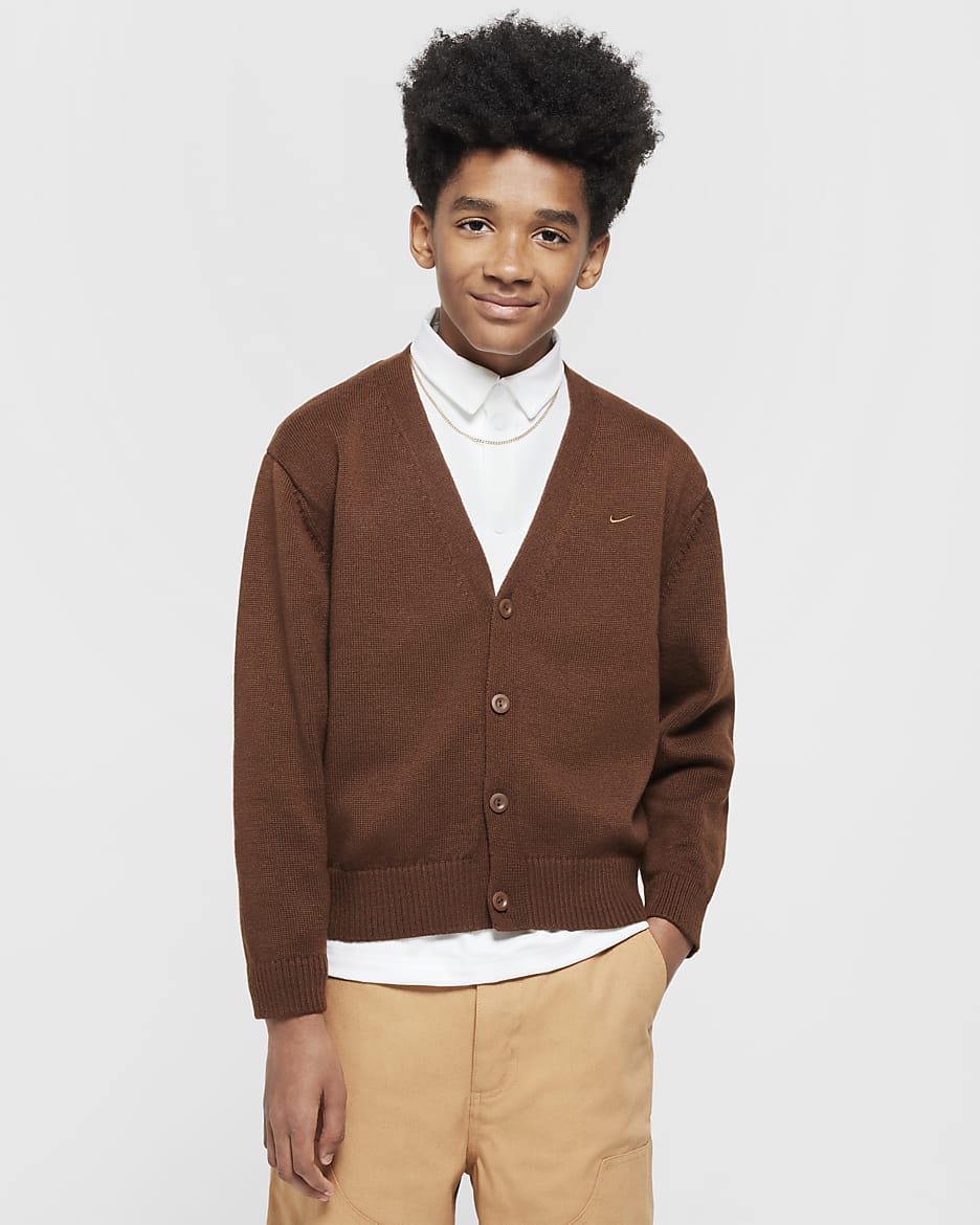 Nike Sportswear Metro Ground Big Kids' Cardigan - Cacao Wow