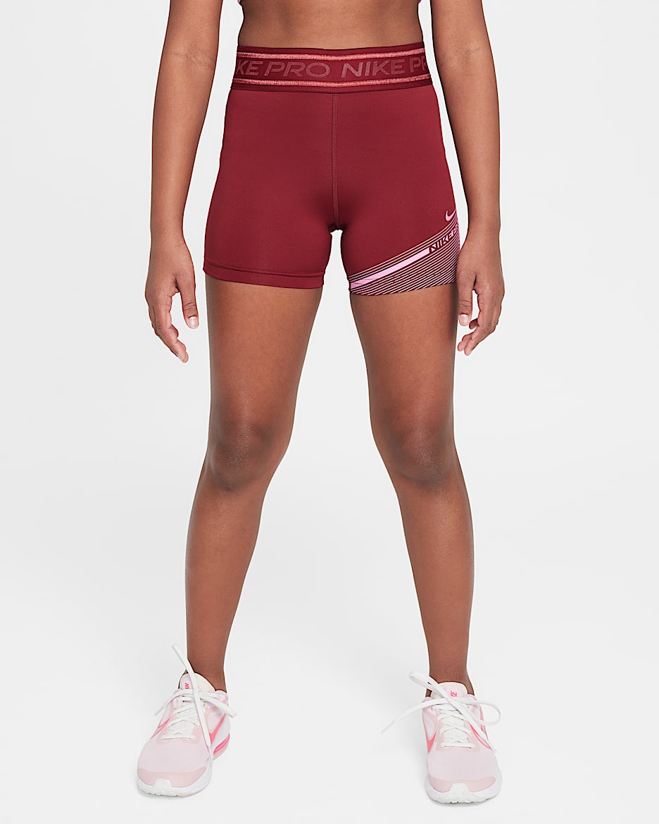 Calções de 8 cm Dri-FIT Nike Pro para rapariga - Vermelho Team