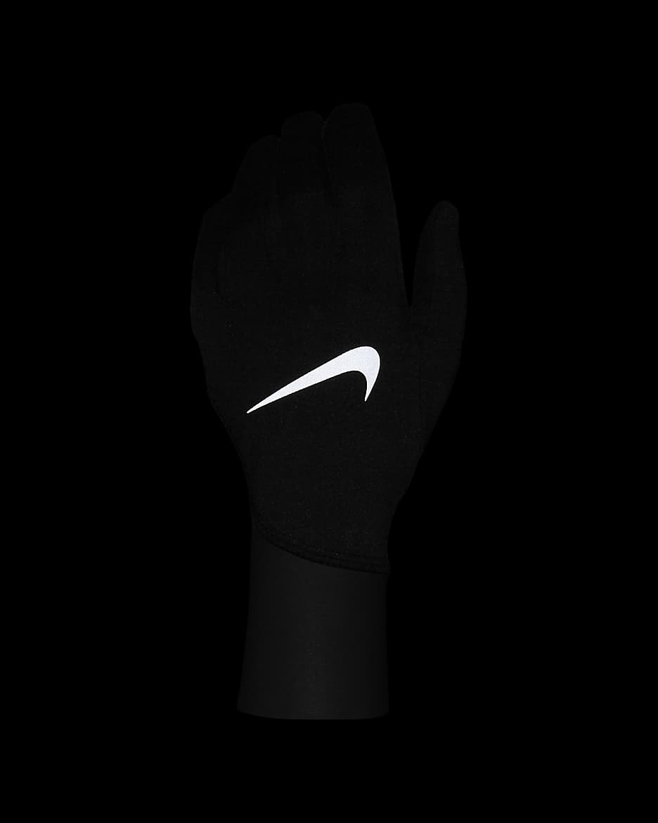 Guantes de correr Therma-FIT de densidad media para mujer Nike Pacer - Negro