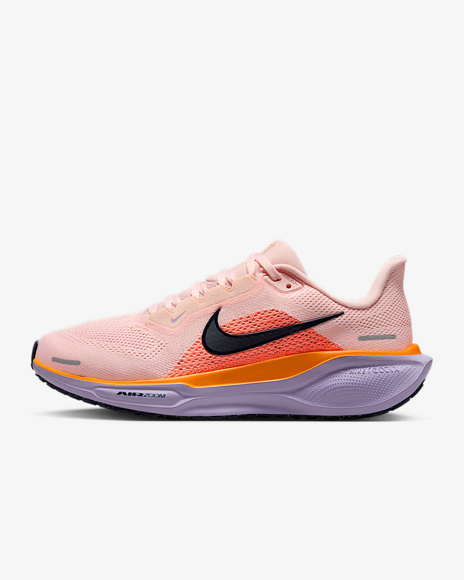 Tenis de correr en pavimento para mujer Nike Pegasus 41 - Atmósfera/Naranja total/Hortensias/Obsidiana