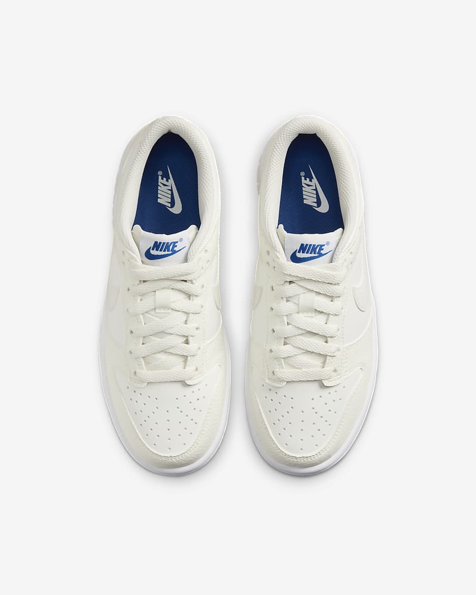 Nike Dunk Low SE Older Kids' Shoes - Sail/White/Game Royal/Sail