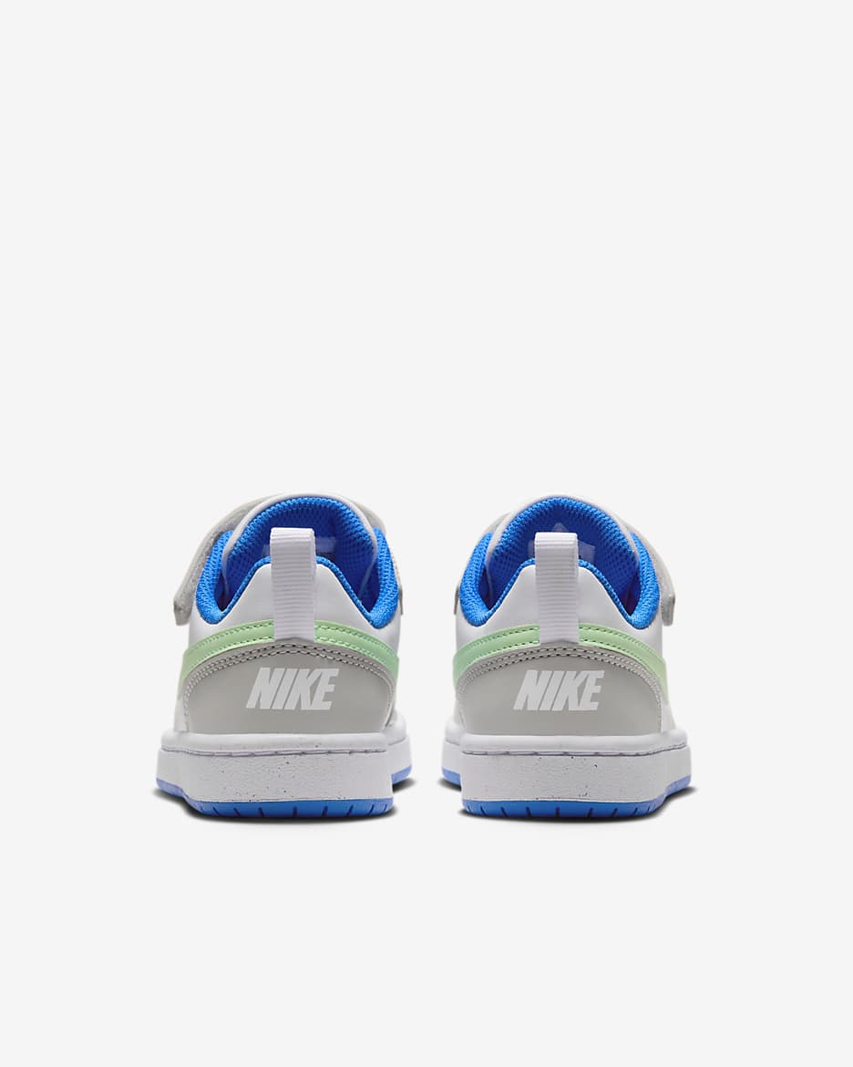 Nike Court Borough Low Recraft Younger Kids' Shoes - Light Iron Ore/White/Photo Blue/Vapour Green