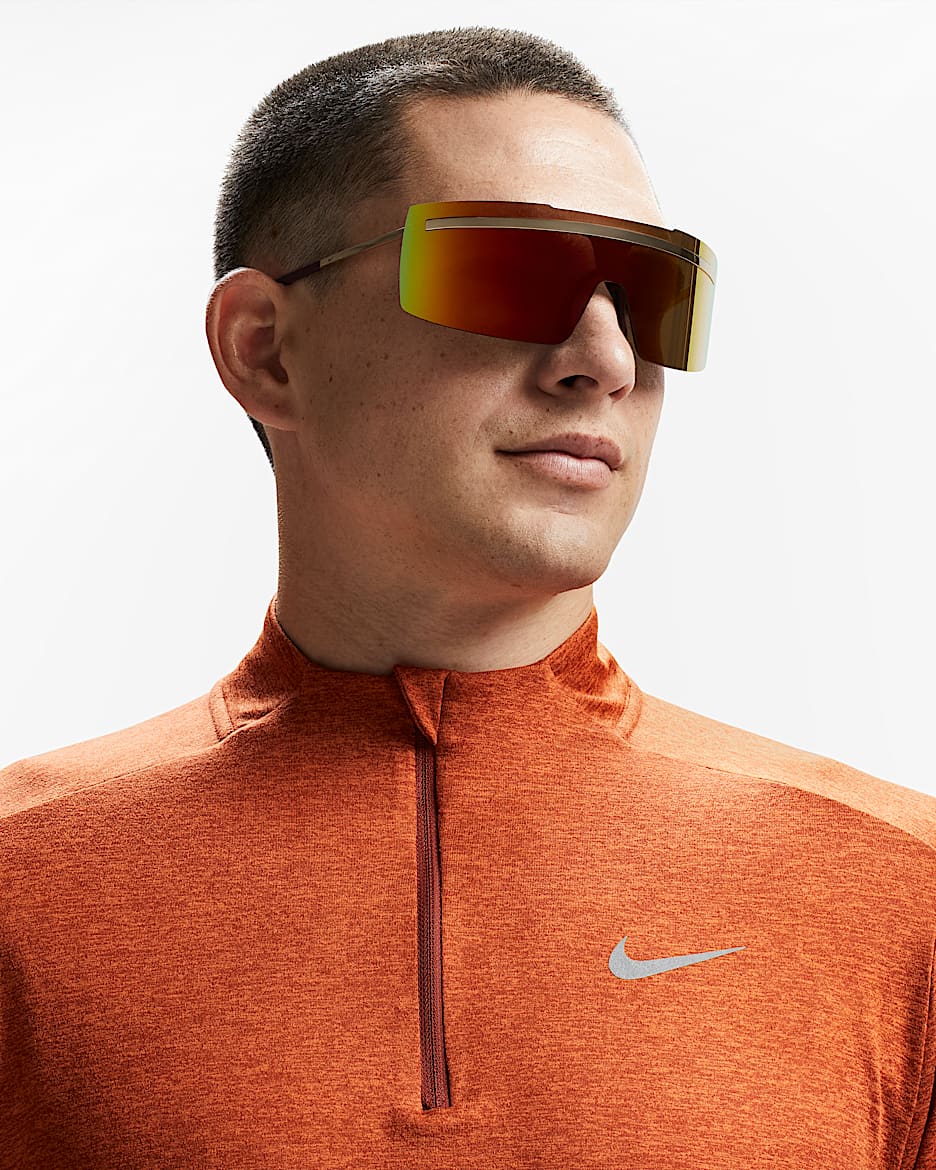 Nike Echo Shield Mirrored Sunglasses - Gold/Gold