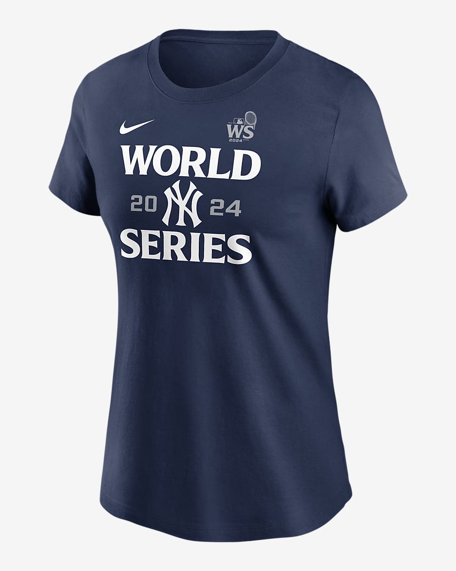 New York Yankees 2024 World Series Authentic Collection Women's Nike MLB T-Shirt - Navy