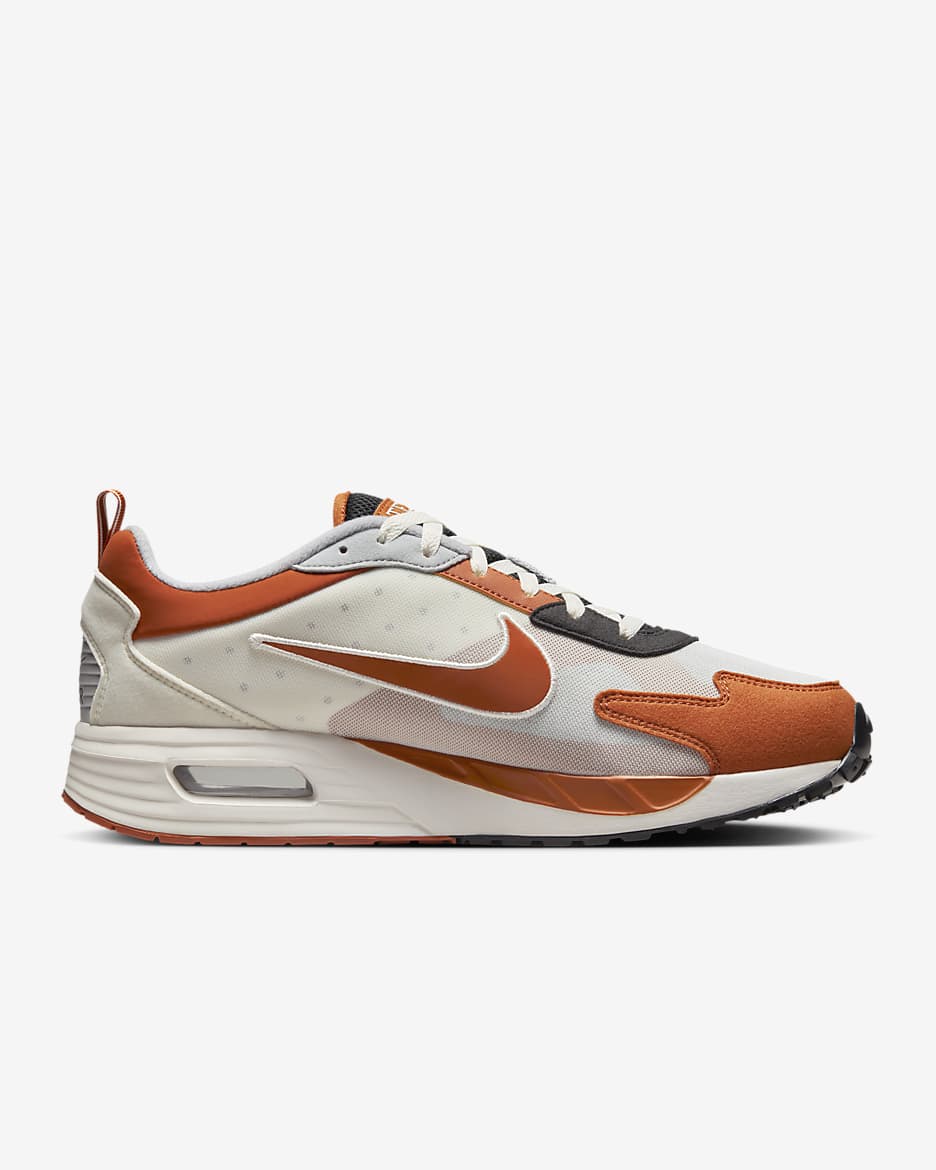 Tenis para hombre Texas Nike Air Max Solo - Negro/Fantasma/Naranja desierto/Plata metalizado